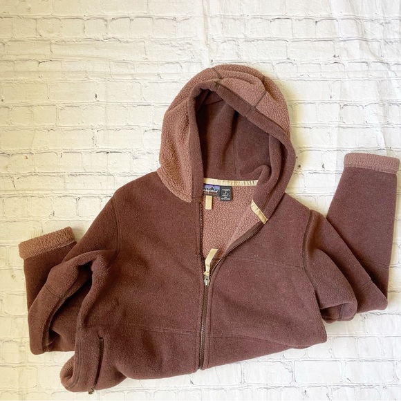 Patagonia Jackets & Blazers - Patagonia Brown Synchilla Fleece Zip Up Hoodie Jacket